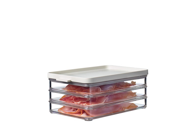 Mepal Omnia Food Storage Box with Lid Set of 3 | 17oz/500ml | Ideal for Cold Cuts, Cheese, and More | Stackable design | Nordic White | BPA-Free | Made in Holland - Image 2